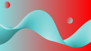 Red and blue wavy background graphic