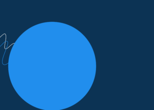 Dark blue background with light blue circle graphic