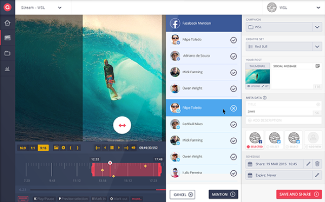 Grabyo cloud-based live streaming platform interface